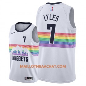 Maillot NBA Denver Nuggets Trey Lyles 7 2018-19 Nike City Edition Blanc Swingman - Homme